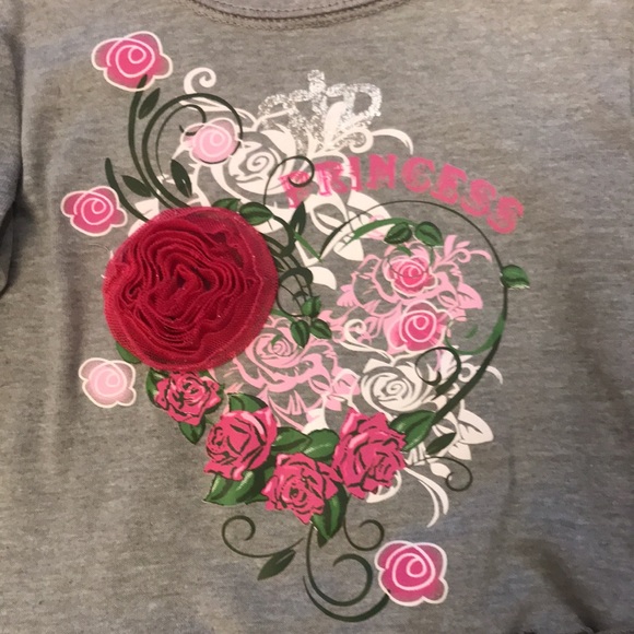 Squeeze Girls Grey Peplum Long Sleeve Shirt size 4 - Picture 2 of 6